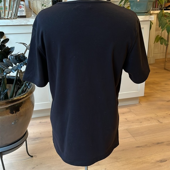 EUC Vintage Alfred Dunner embroidered floral patterned short sleeve black tshirt - Picture 6 of 8